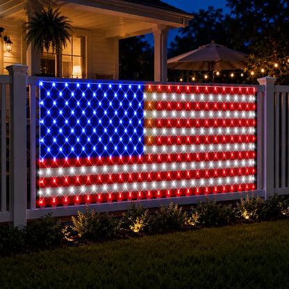 Solar American Flag Lights Outdoor American Flag Net