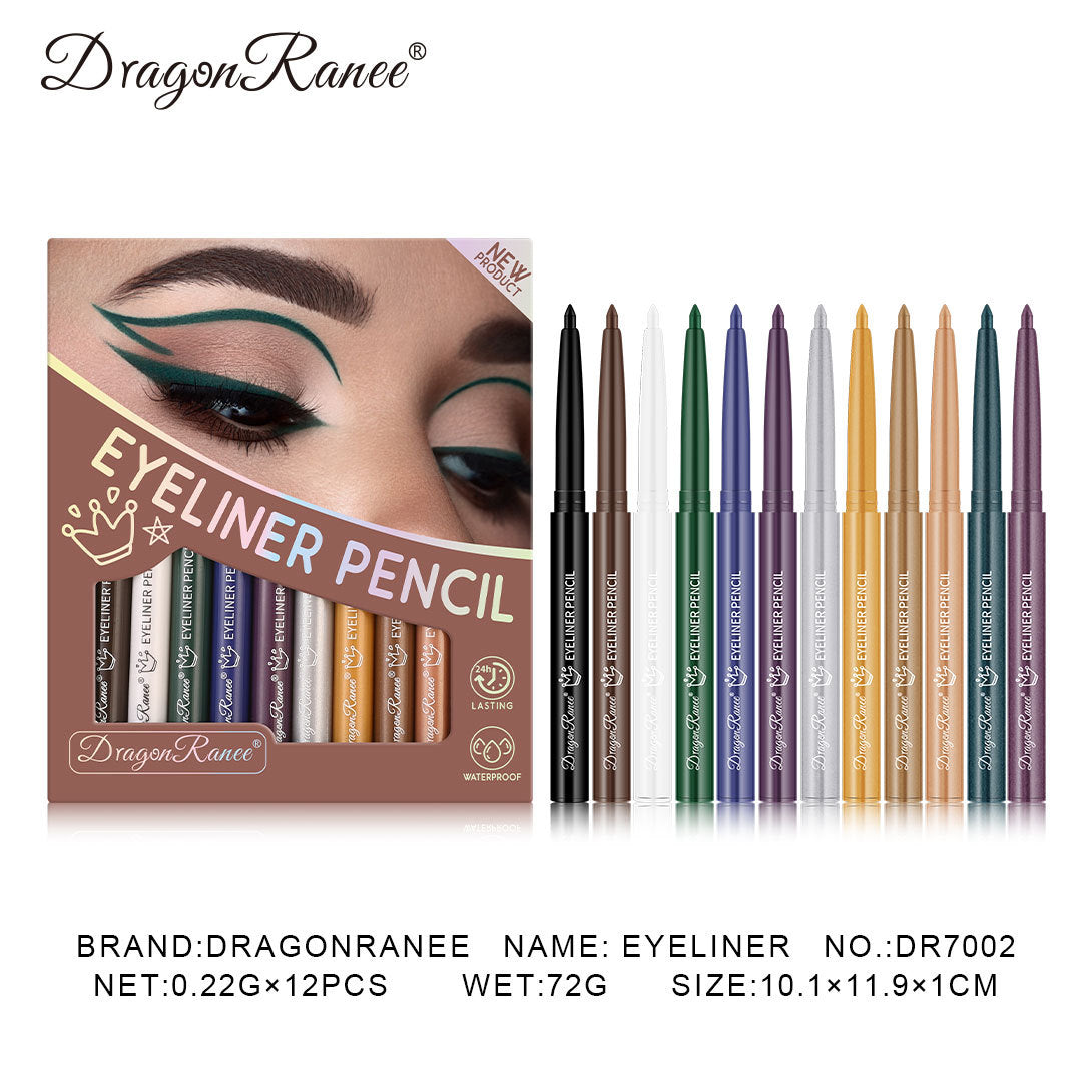 12 Colorful Gel Eyeliner Pen Set,Matte Eyeliner Pencils