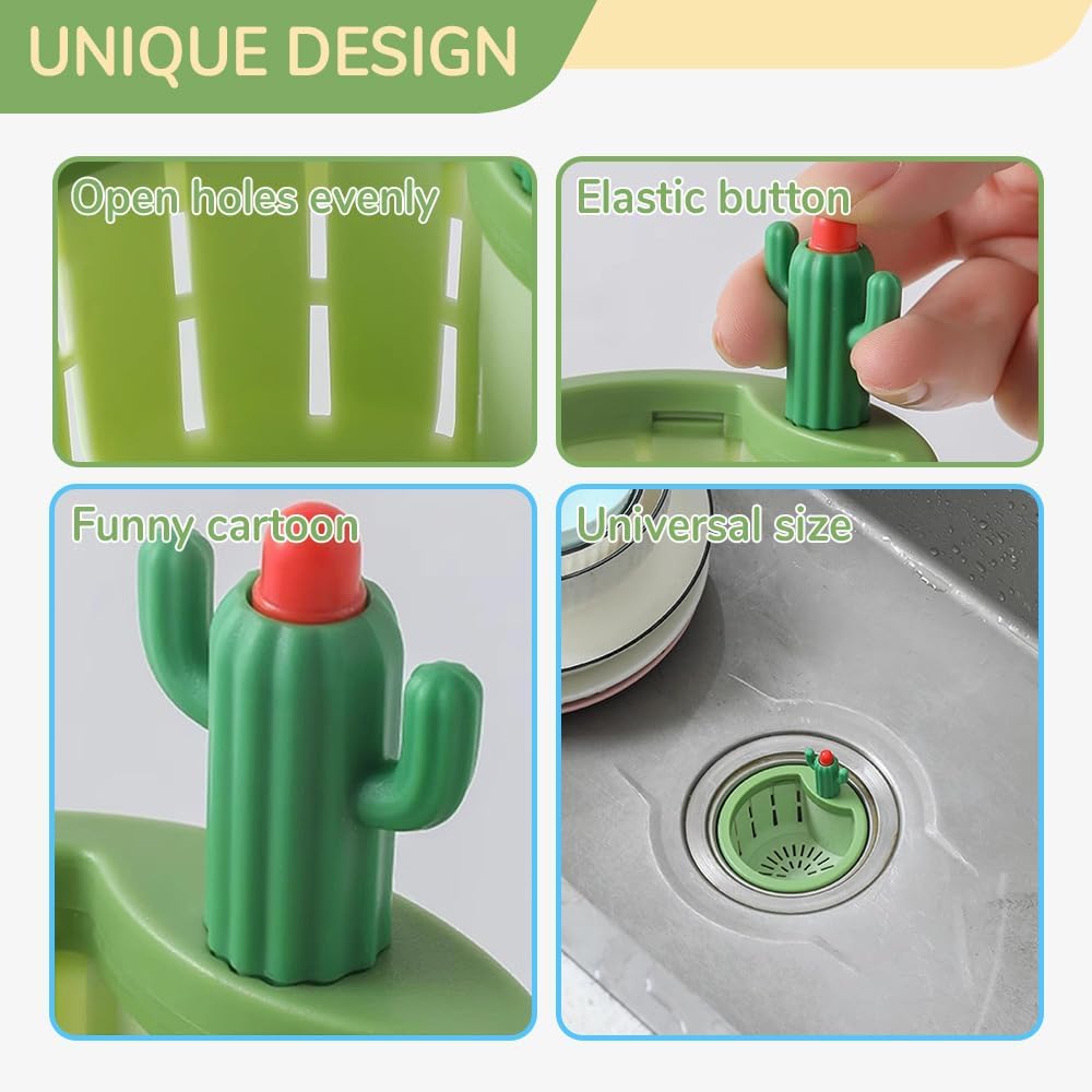 2PCS Cactus Kitchen Sink Drain Strainer