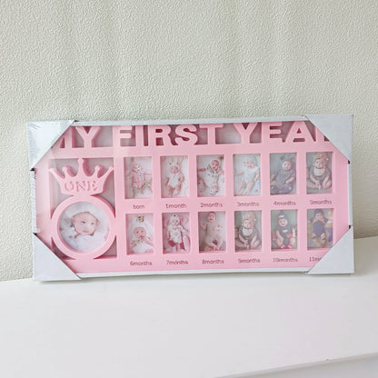 Creative 12-Month Baby Keepsake Photo Frame