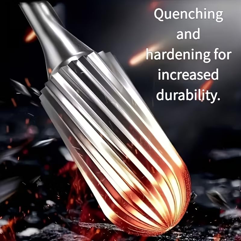 20pcs High-Speed Steel Rotating Burrs Knife Set | 10 Kinds of Cutter Head Shape Carving Grinding Head 1/8 "Shank