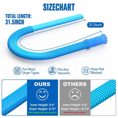 Dryer ventilation vacuum hose