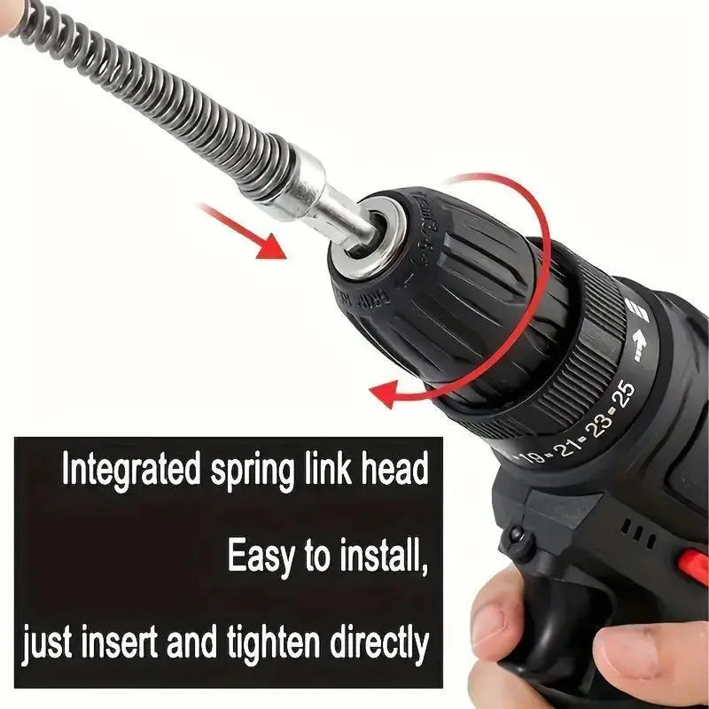 1 Count Drain Snake Unclogger, Drain Auger Cable with Drill Bit Connector