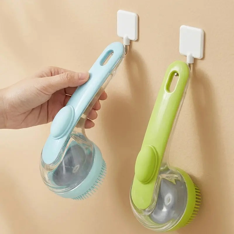 2026 New 2 in 1 Pet Bath & Grooming Brush with built-in soap dispenser for easy cleaning