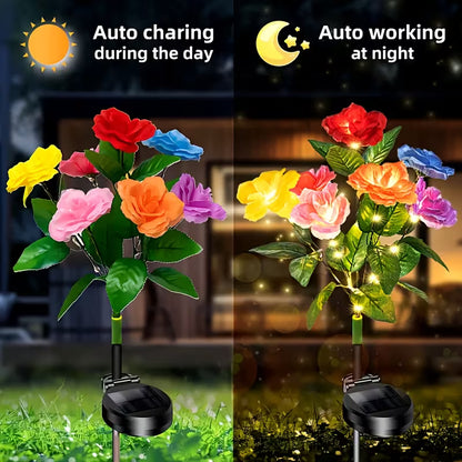 7-head Solar Waterproof Garden Lights for Outside