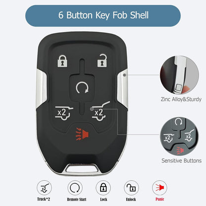 Replacement Remote Key Shell for Chevrolet Vehicles Not Include Circuit Boards & Chips