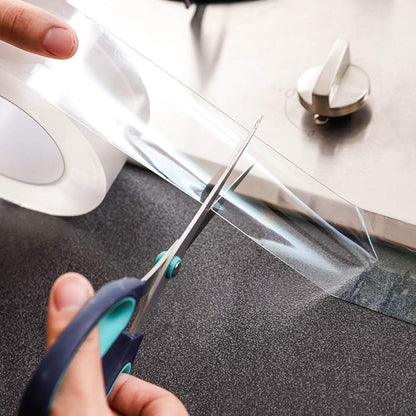 Transparent Tape 5cmWide by 5m Long, Made of polyethylene + Gauze, Easy to Clean Without Adhesive Residue