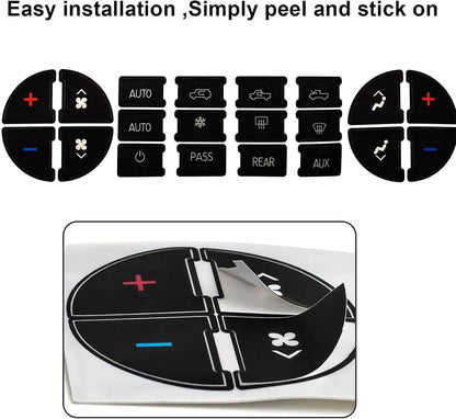 AC Dash Button Sticker Repair Kit for 07-15 GM Vehicles