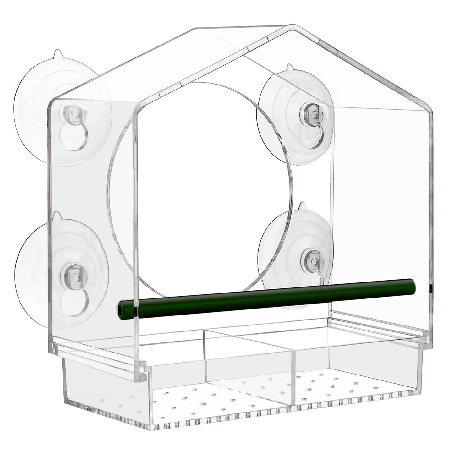 Acrylic Window Bird Feeder with 4 Strong Suction Cups