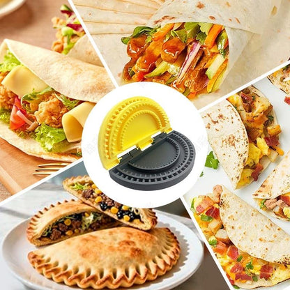 3-in-1 BPA-Free Tacos Tortilla Crimper Maker - Adjustable Size, For 6"-8-10" Crust