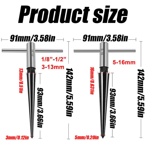 2Pcs Bridge Pin Hole Reamer, 1/8