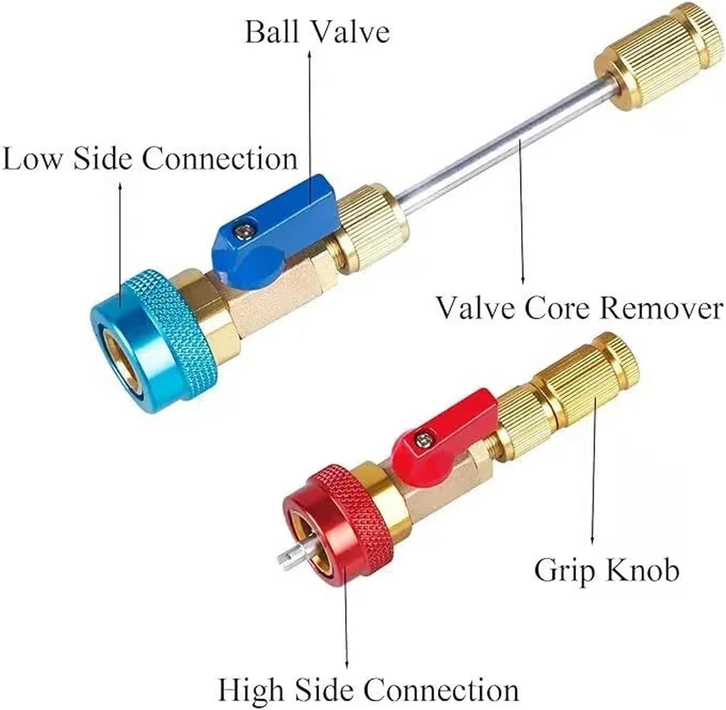 R134A Valve Core Remover & Repair Tool Kit for Standard & Jra Valve Core Couplers