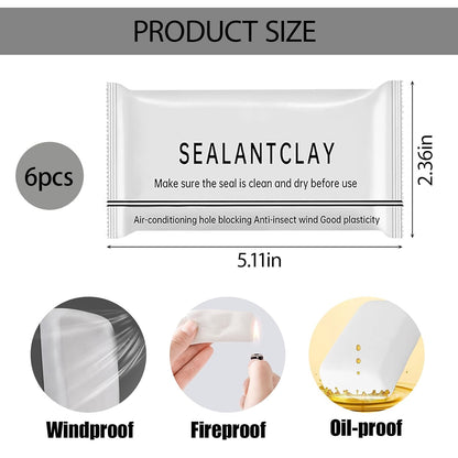 Faster Drying Moldable Sealant Clay - Quick Repair Putty for Drain Pipe Connection, Holes and Gaps