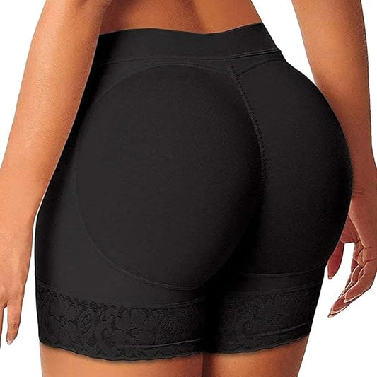 Women's Butt Lifting Shaping Shorts - Invisible Hip Pad Insert Tummy Control Boyshort