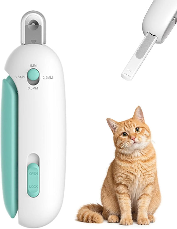 Pet Nail Clipper with Catcher Safe Cut Nail Trimmer for Cats Kittens Small Pets No Mess Nail Clippers