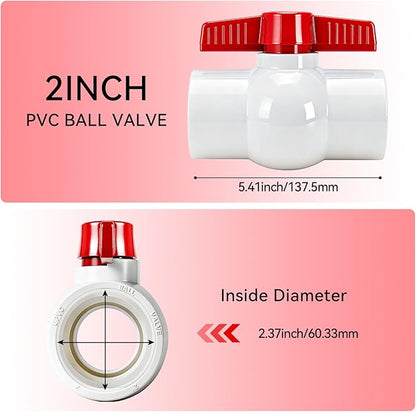 PVC Ball Valve Supply Pipe Knob Threaded Ends