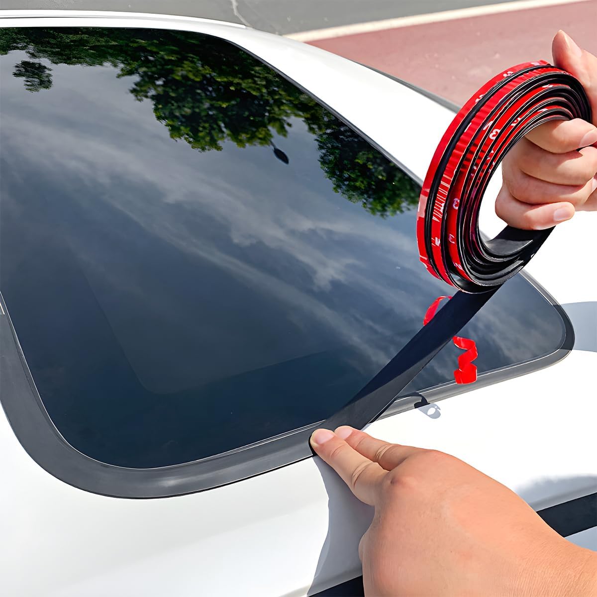 Car Windshield Weather Stripping, Adhesive Rubber Seal Strip, Auto Sunroof Sealing Gasket