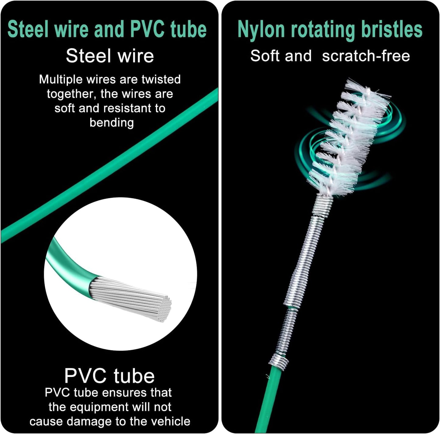 Auto Sunroof Drain Cleaning Tool, 197in Flexible Long Pipe Cleaners