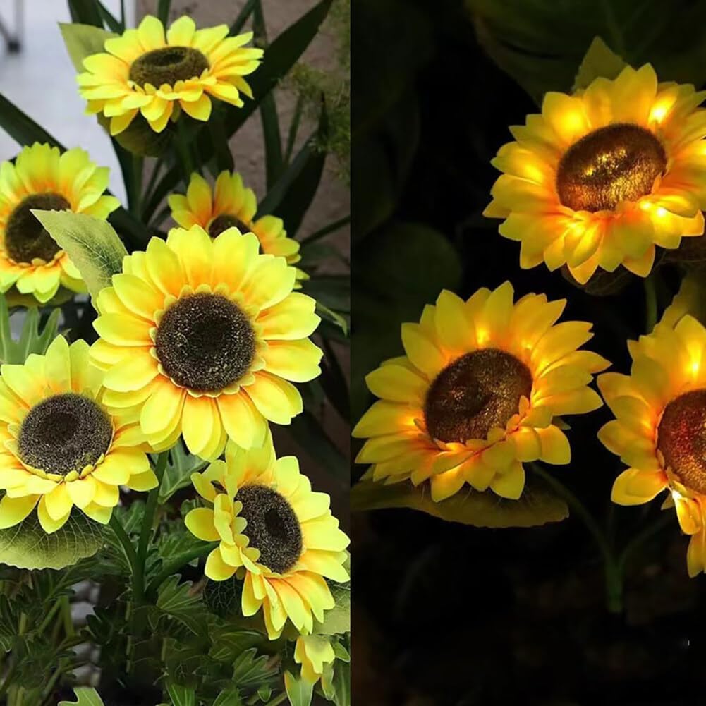 Sunflower Shape Solar LED Lights, Garden Waterproof Decorative