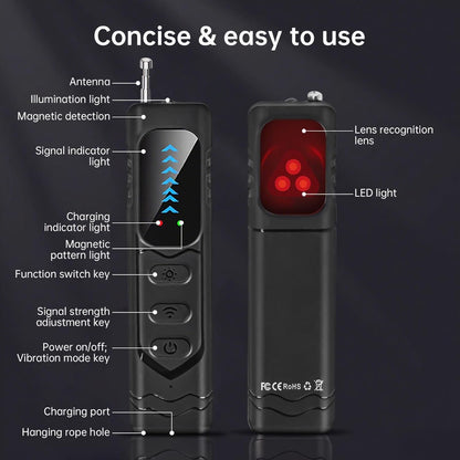 Hidden Camera Detector – Small Anti Spy with Audio/Video GPS Tracker RF Detector