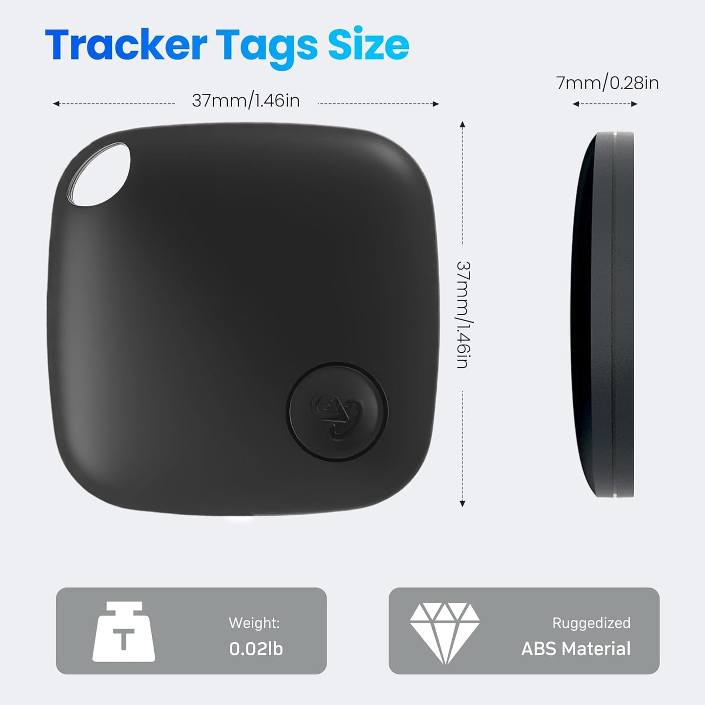 2pcs Smart Air Tracker for Pets, Vehicles, Keys & Luggage
