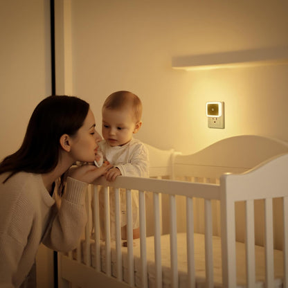 4/8Pcs Night Light,Warm White LED Night Lights Plug into Wall with Dusk to Dawn sensors