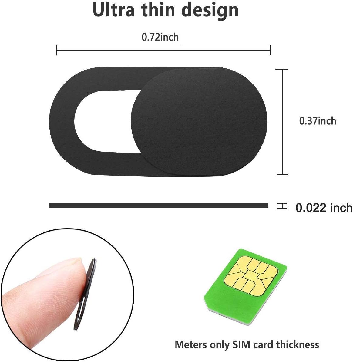 10PCS Strong Adhesive Slide Webcam Covers - Protect Your Privacy & Security