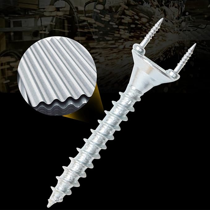 20Pcs Solid Wood Baseboard Seamless Nails Double-Headed Self-Tapping Screws 25mm
