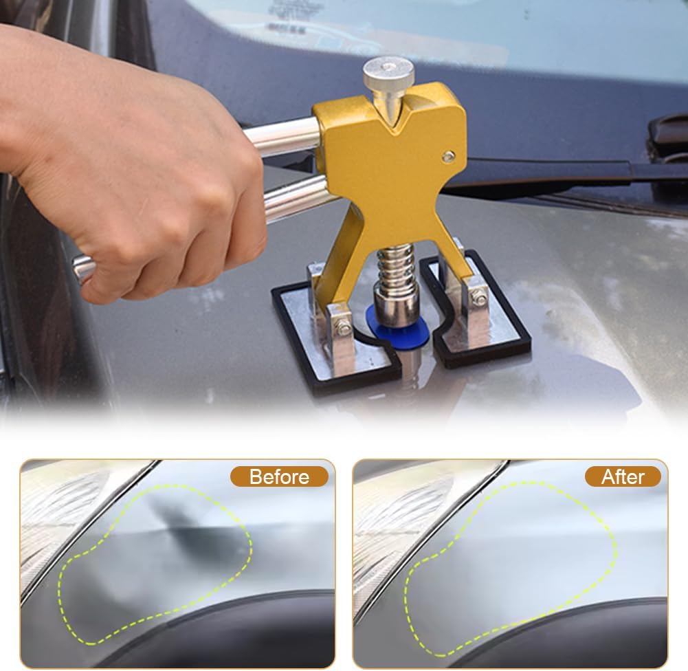 Auto Body Paintless Dent Removal Repair Tool Kit with 18pcs Pull Tabs