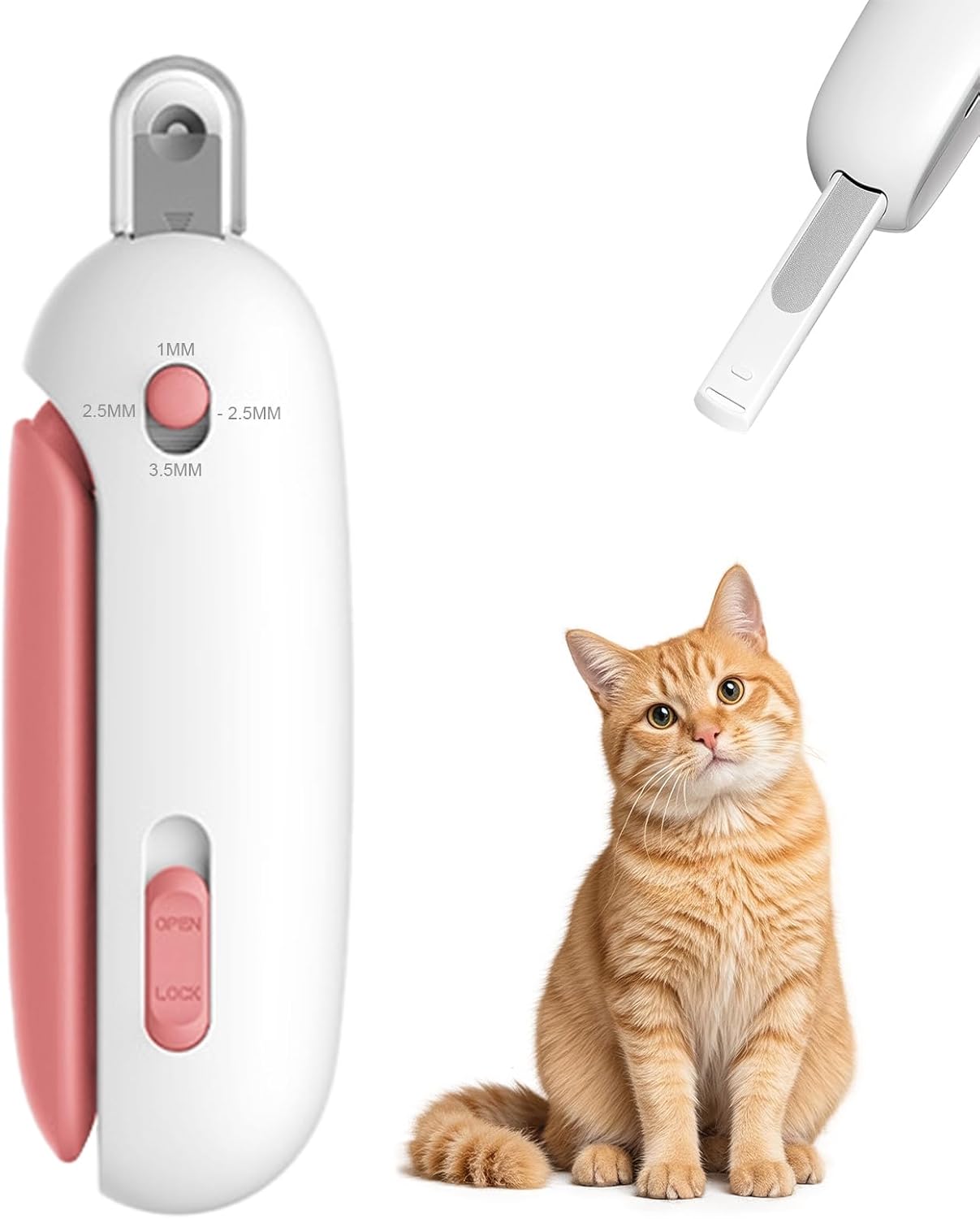 Pet Nail Clipper with Catcher Safe Cut Nail Trimmer for Cats Kittens Small Pets No Mess Nail Clippers
