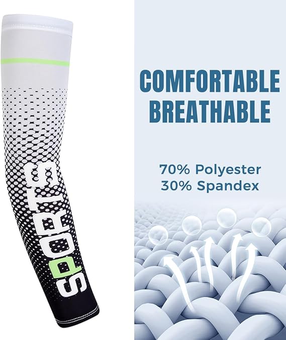 Compression Arm Sleeves UV Sun Protection Arm Sleeves Sports Cooling Sleeves Men Women