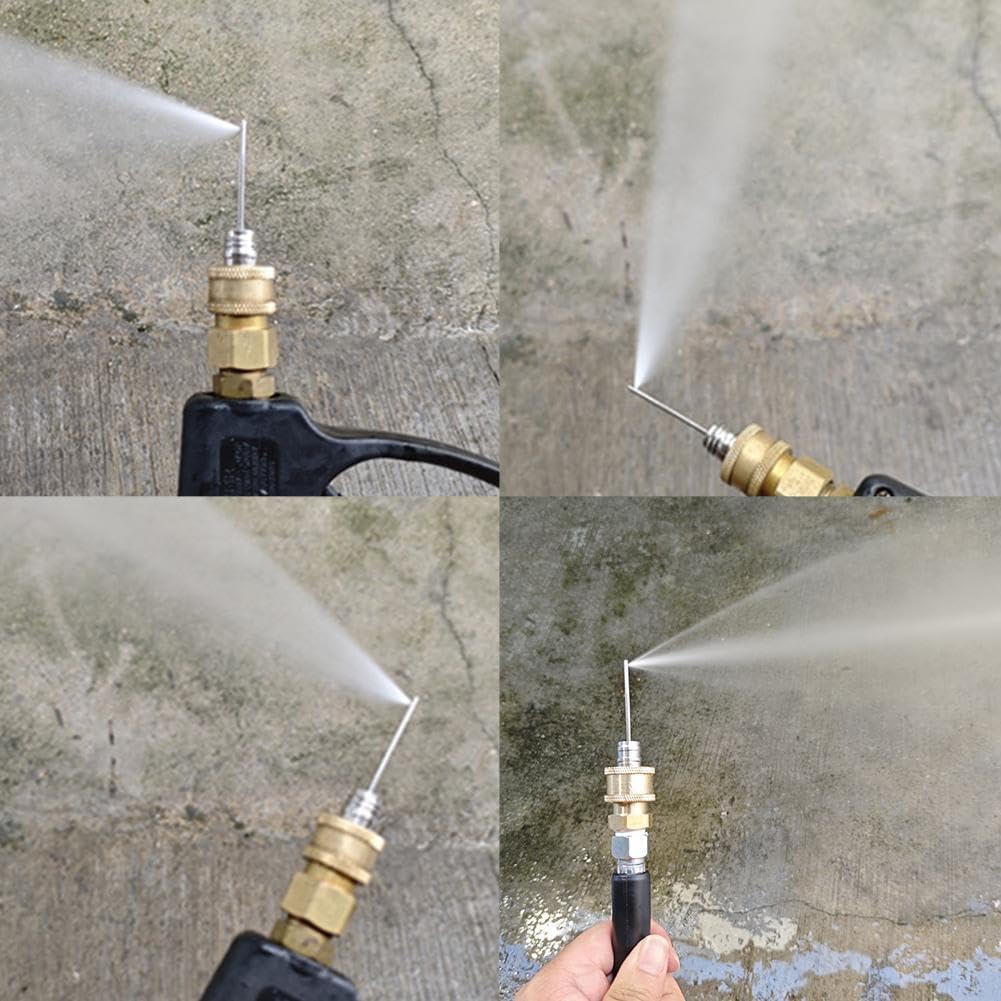 4pcs High Pressure Washer Nozzles Set for Washer Water Heater Stainless Steel Flush Kit