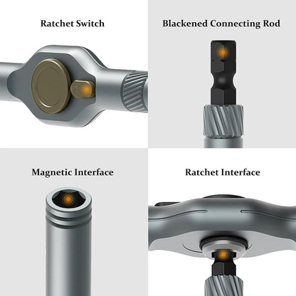 24 in 1 Magnetic Screwdriver Set with T-Ratchet Handle & S2 Steel Bits for Precision Repair