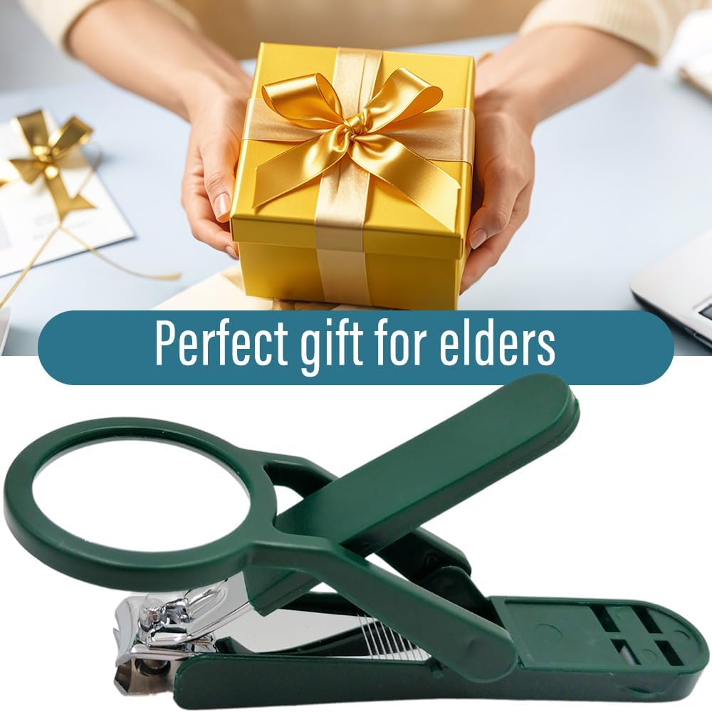 2pcs 2.5X Magnifying Nail Clippers in Multiple Angles for The Seniors