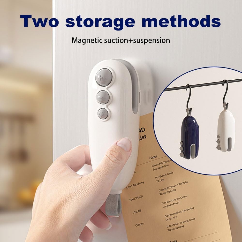 Mini Bag Sealer with Cutter, Rechargeable, Handheld Heat Sealer Machine