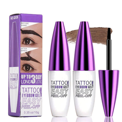 2Pcs Peel Off Brow Tint Gel - Waterproof & Sweatproof, Transfer-Resistant Multi-Day Wear, All Skin Types