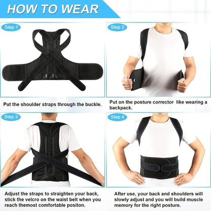 Posture Corrector for Women and Men, Adjustable Back Straightener Posture Corrector