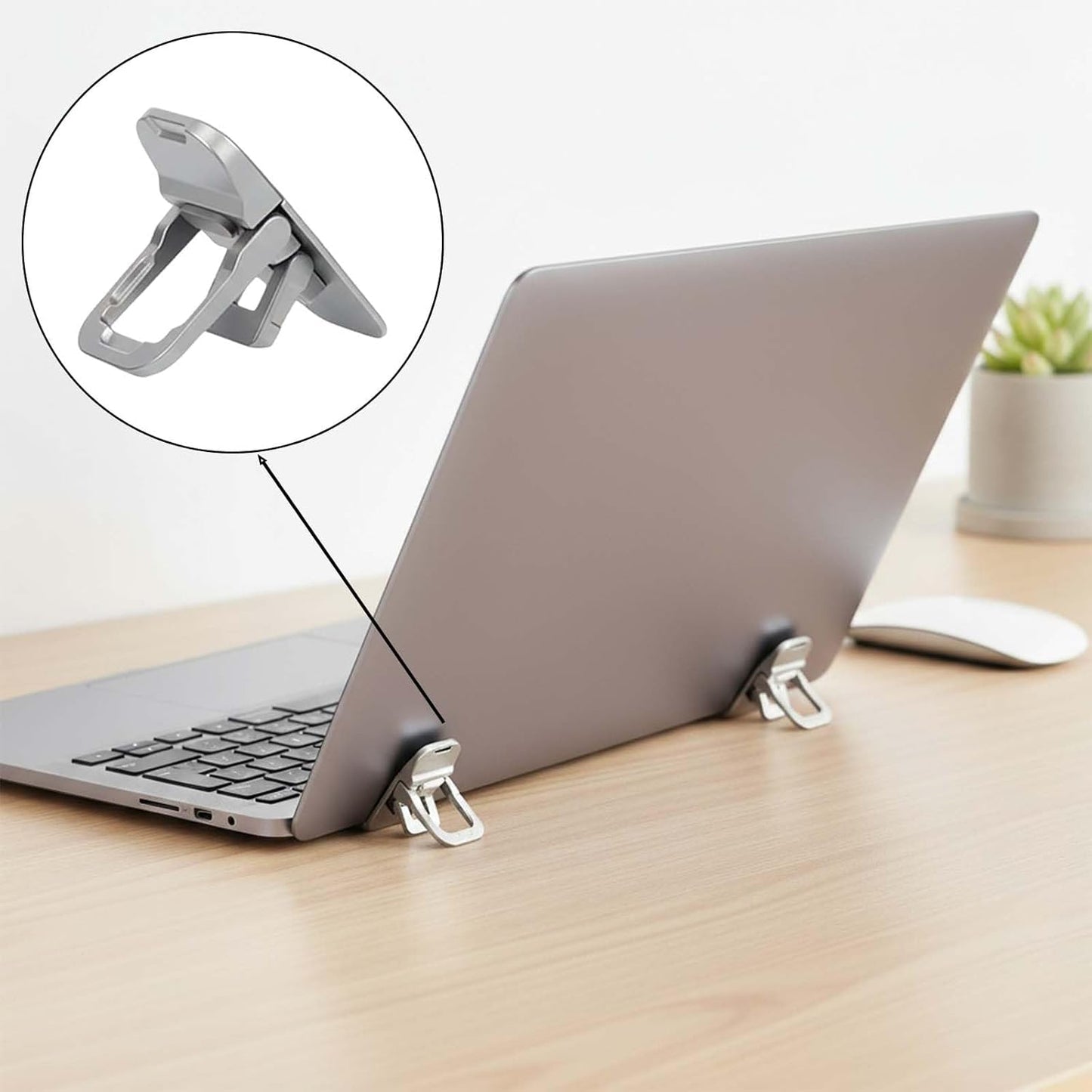 2pcs Portable Keyboard Riser, Self-Adhesive Mini Computer Stand for Most Keyboards