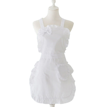 Stylish Bowknot And Roll Hem Apron