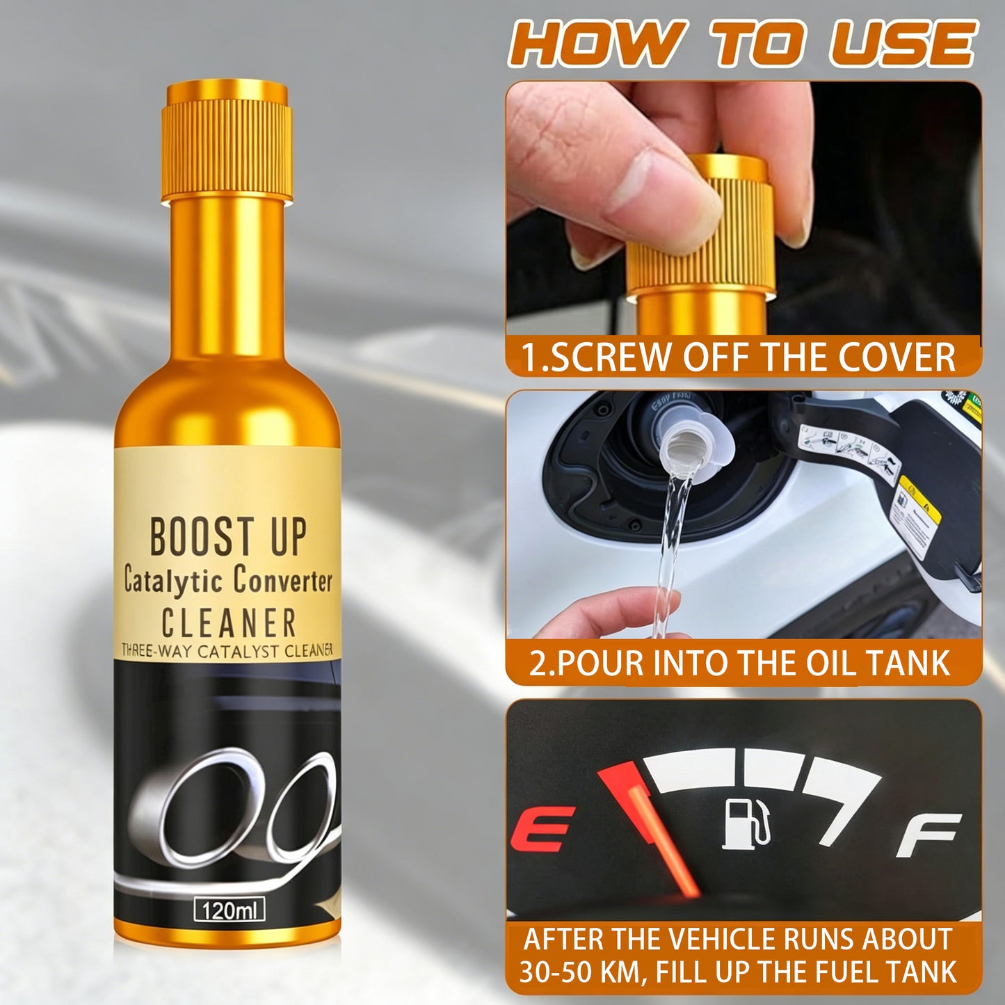 Catalytic Converter Cleaner Auto Parts Engine, Exhaust System Pipe Carbon Removal Cleaner Treatment Additive Oil