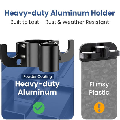 Aluminum Trailer Towing Chain Organizer with 7-Way Plug Holder