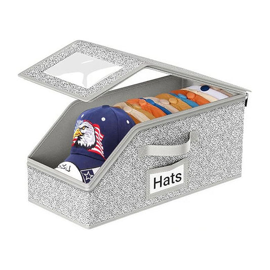 Stackable Baseball Cap organizer, Holds Up to 12 Hats, A Wardrobe Hat Organizer
