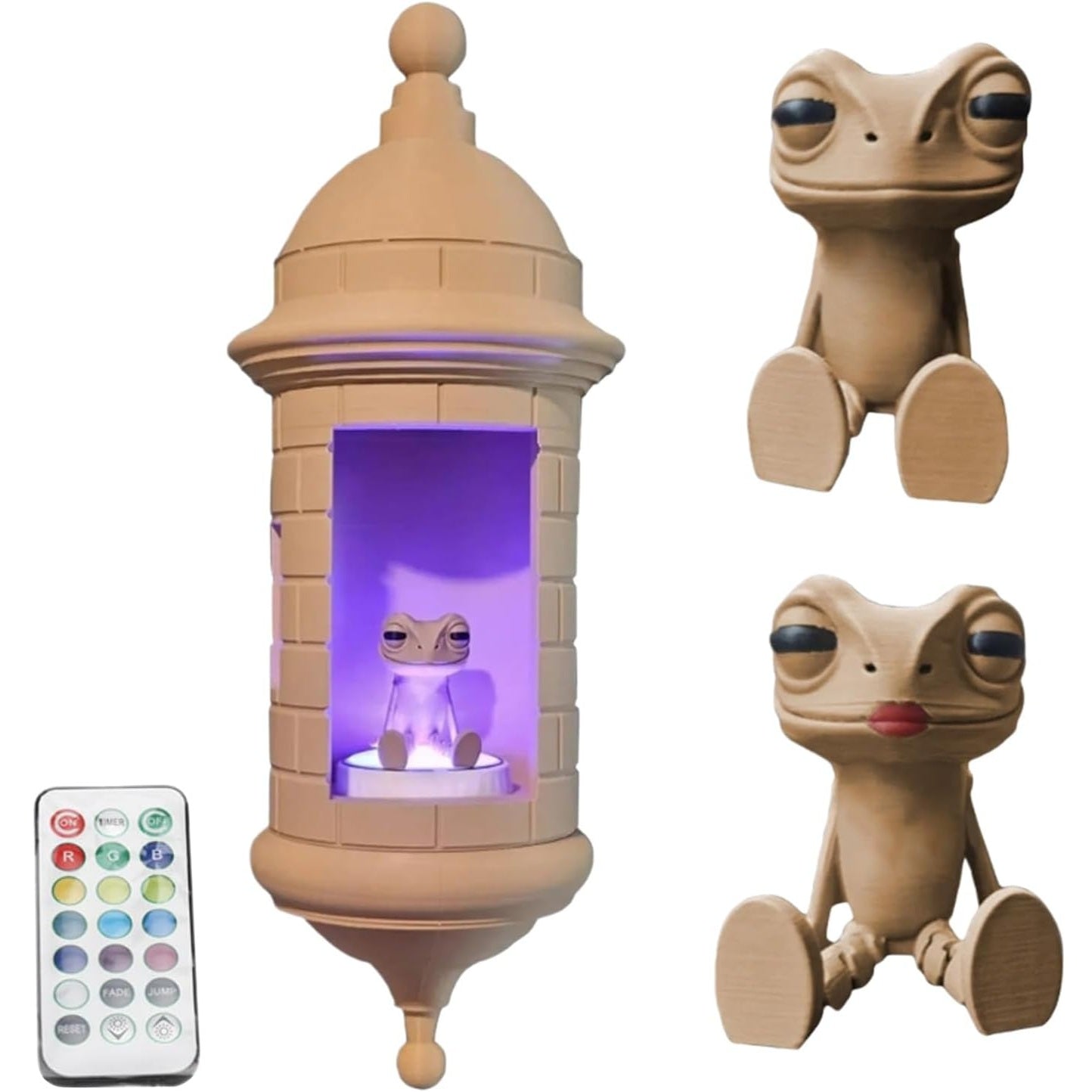 Wall Mounted Frogs Lamp Remote Operations Color Changing LED