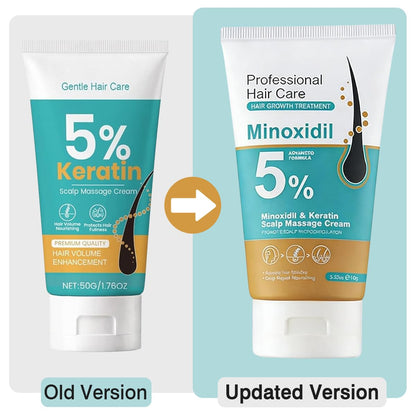 5% Minoxidil Scalp Massage Cream for Hair Regrowth Support