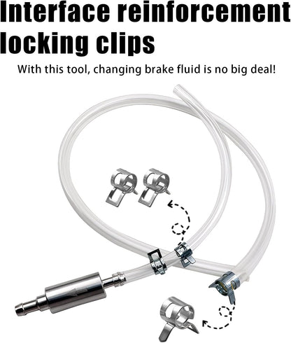 Brake Bleeder Hose, Universal Car Motorcycle Clutch Brake Fluid Bleeder Kit