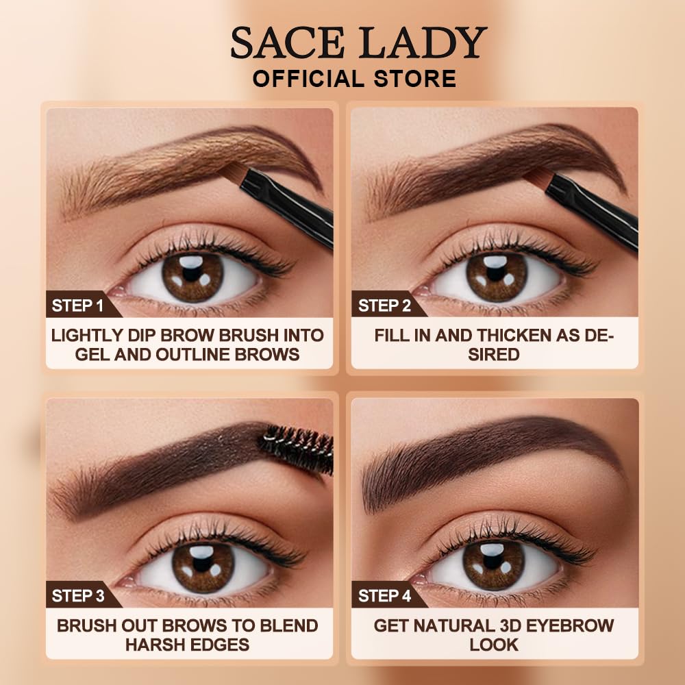 3D Eyebrow Gel Long Lasting 24 Hours Waterproof Kit