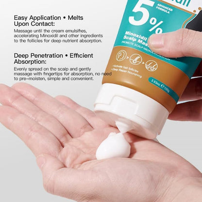 5% Minoxidil Scalp Massage Cream for Hair Regrowth Support