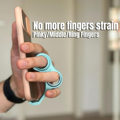 2pcs Ergonomic Finger Stand Phone Holder, Pinky/Ring Finger Grip Strap