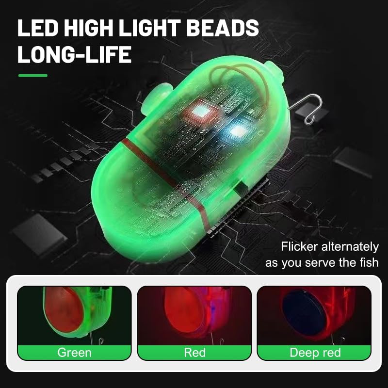 2 PCS Smart Fishing Bite Alarm with LED: Electronic Sound Alert Bite Detector for Fishing Poles