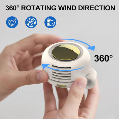 Portable Silent Mini Bladeless Fan Clip On For Shirt & Waist